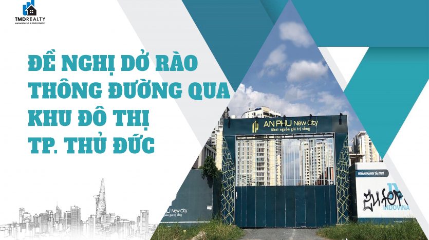 Đề nghị dỡ rào, thông đường qua khu đô thị ở TP Thủ Đức