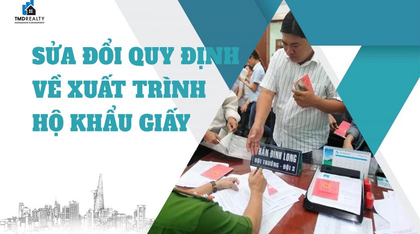 Sửa đổi quy định về xuất trình sổ hộ khẩu giấy trong tháng 12/2022