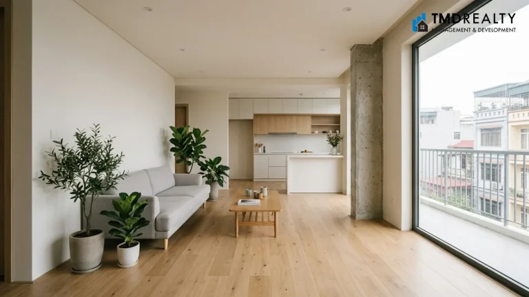 Cải tạo căn hộ 80m2 cũ kỹ thành không gian tối giản hiện đại